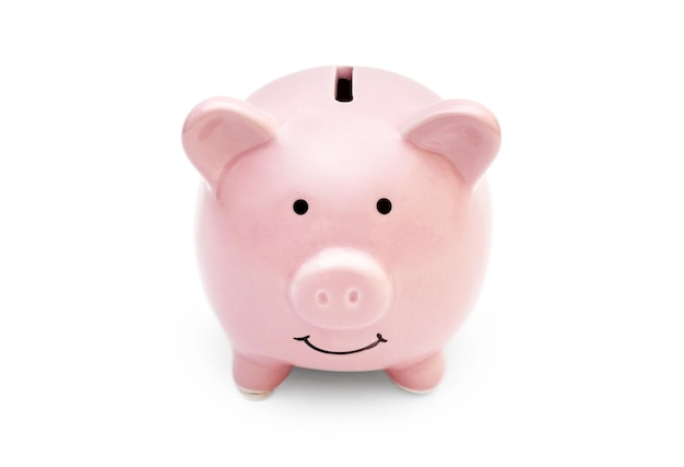 Money box on white background