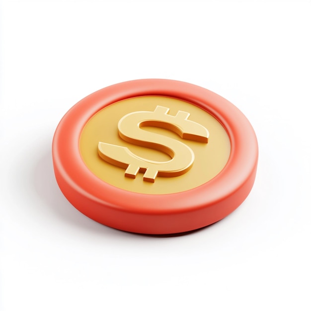 Photo money icon with dollar coin icon 3d rendering vector