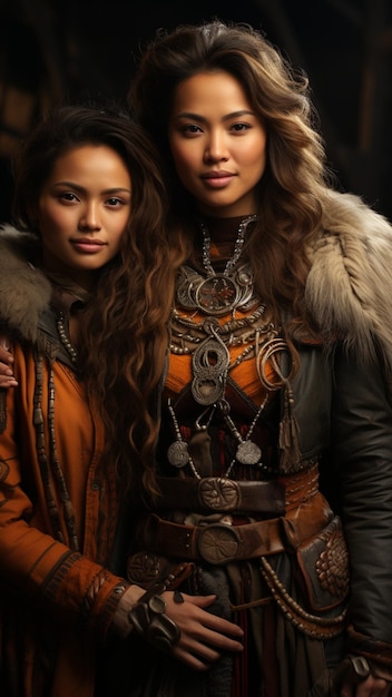 Mongolian mother wife and daughterinlaw together