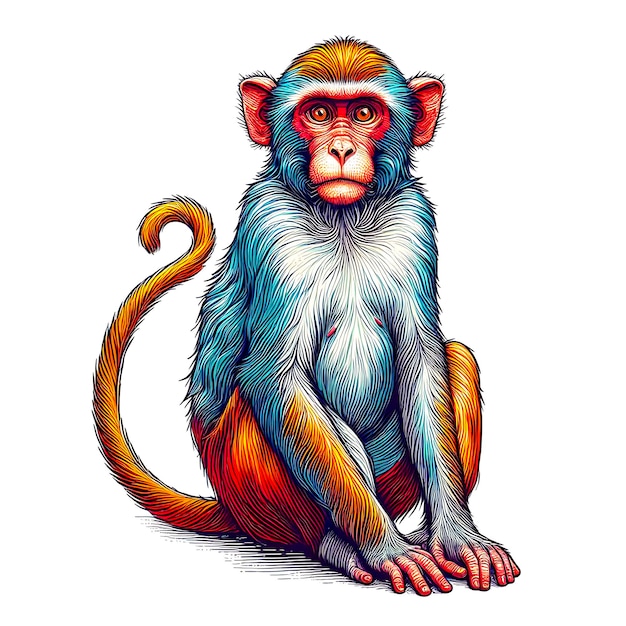 A monkey art illustration