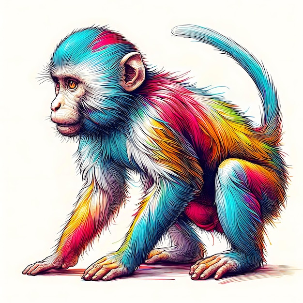 A monkey art illustration