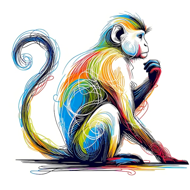 A monkey art illustration