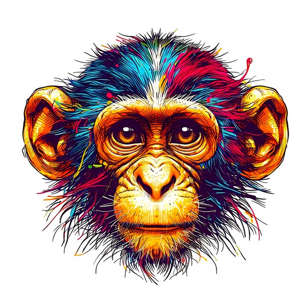 A monkey art illustration