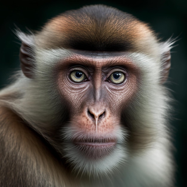 Monkey close up face portrait