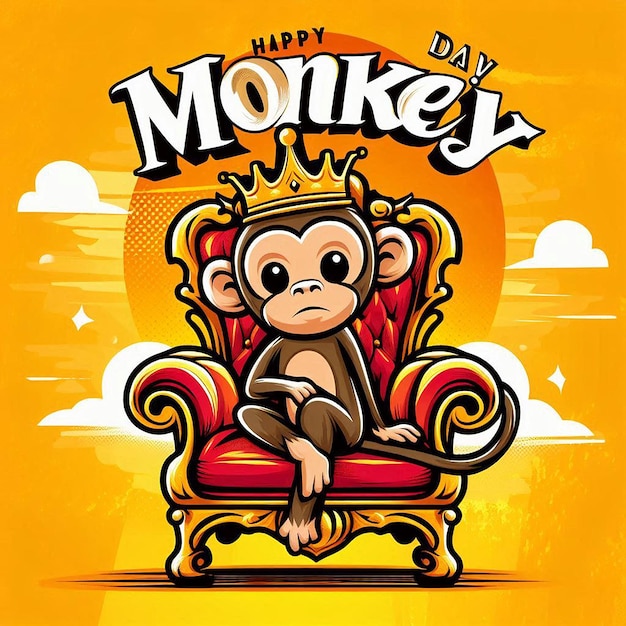 Monkey day banner and Social Media Poster Design