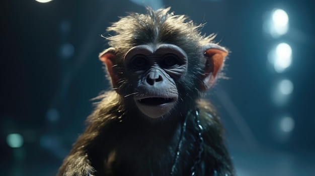 A monkey from the movie chimpanzee