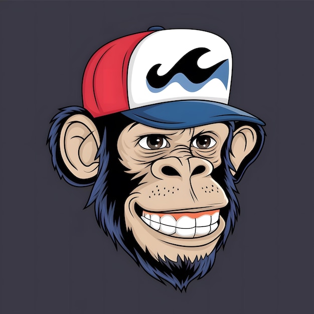 Photo a monkey wearing a hat that says  a  on it