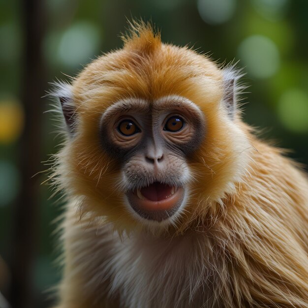 Photo a monkey with a brown nose and a brown nose