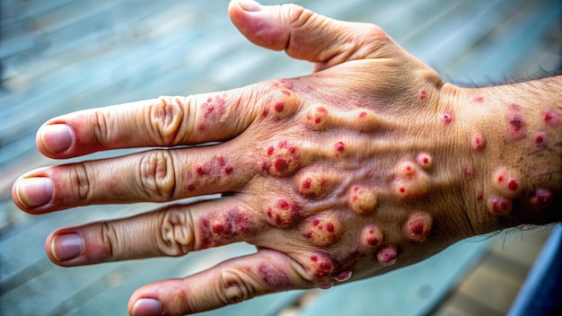 monkeypox virus infected a person s hand