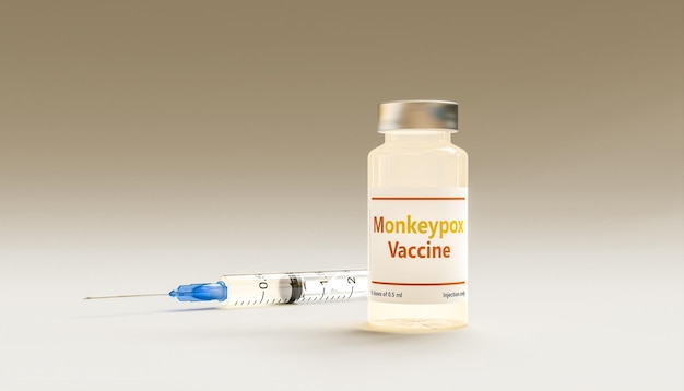 Monkeypox virus vaccine and syringe