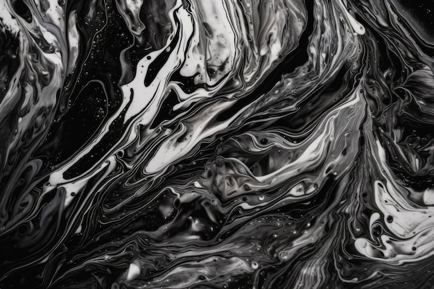 Monochromatic abstract art of swirling liquid