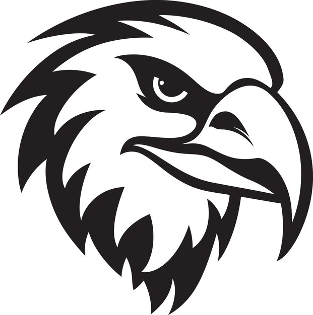 Monochromatic Avian Guardian Vultures Nighttime Perch Logo