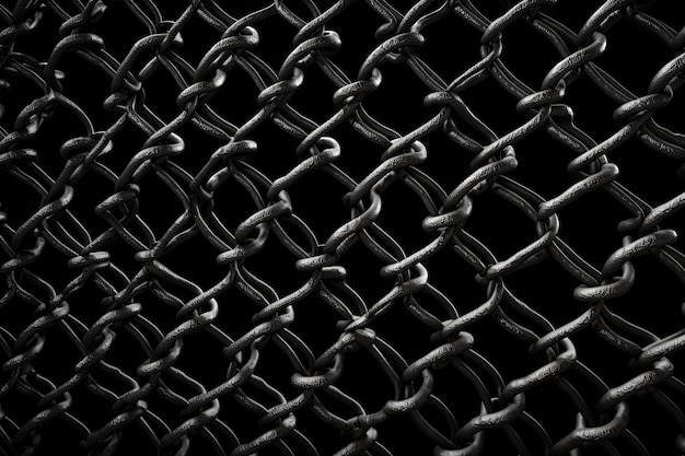 Monochromatic chain link fence texture Generative AI