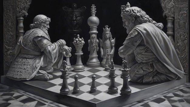 Monochromatic chess game with king figures