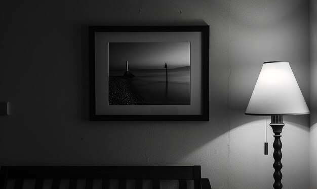 Monochromatic Single Finance Photo on Wall