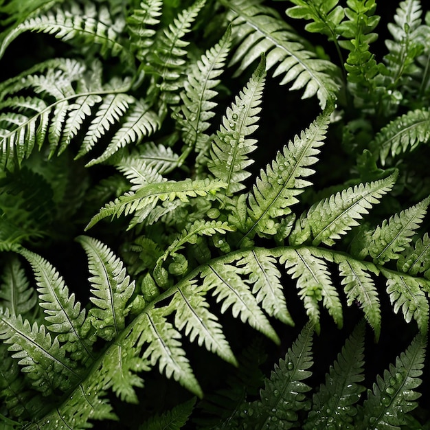 Photo monochrome fern leaf background nature background macro photography