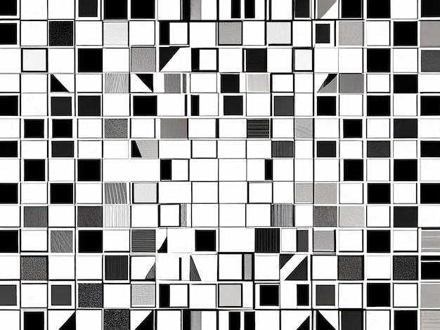 Photo monochrome geometric square pattern background vector illustration