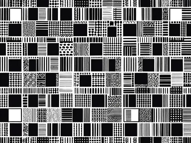 Photo monochrome geometric square pattern background vector illustration