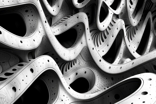 Monochrome Masterpieces Exploring Futuristic Visual Art Patterns in Black and White