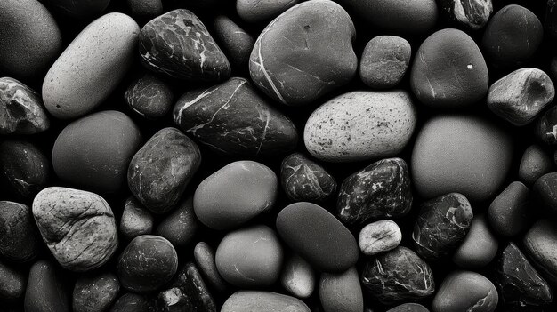 Monochrome Pebbles Texture for Calming Backgrounds