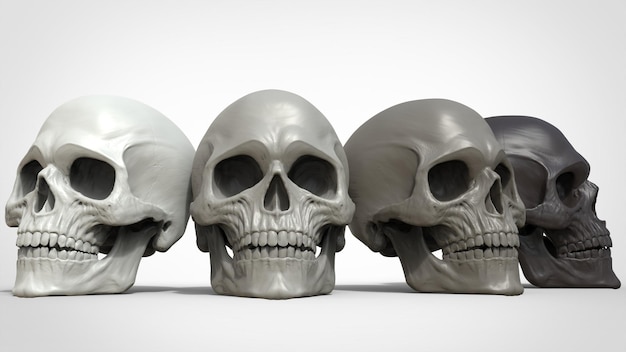 Monochrome skulls