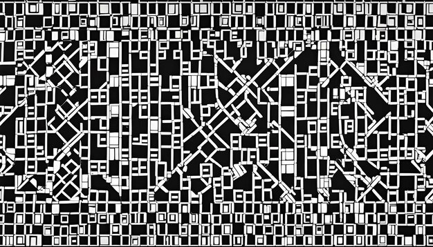 Monochrome square pattern background