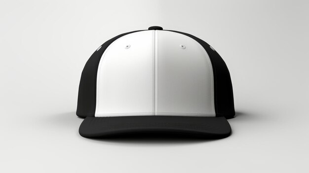 Photo monochrome trucker hat mockup template in front view for design presentations and branding showcase