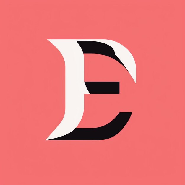 Photo monogram logo of letter e