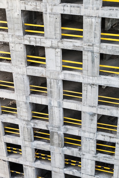 Monolithic concrete frame of the new building