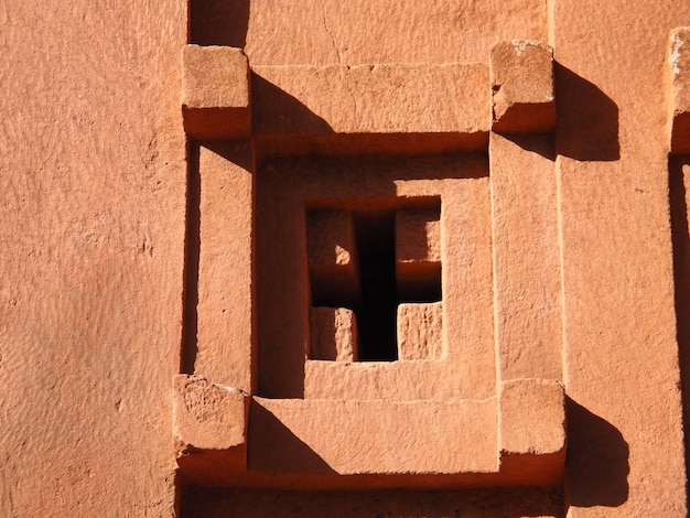 The monolithic Orthodox Church in Lalibela city, Ethiopia