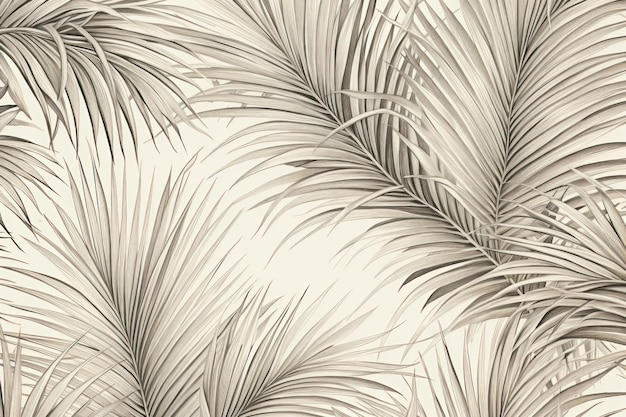 Photo monotone palm leaves wallpaper pattern drawing sketch backgrounds