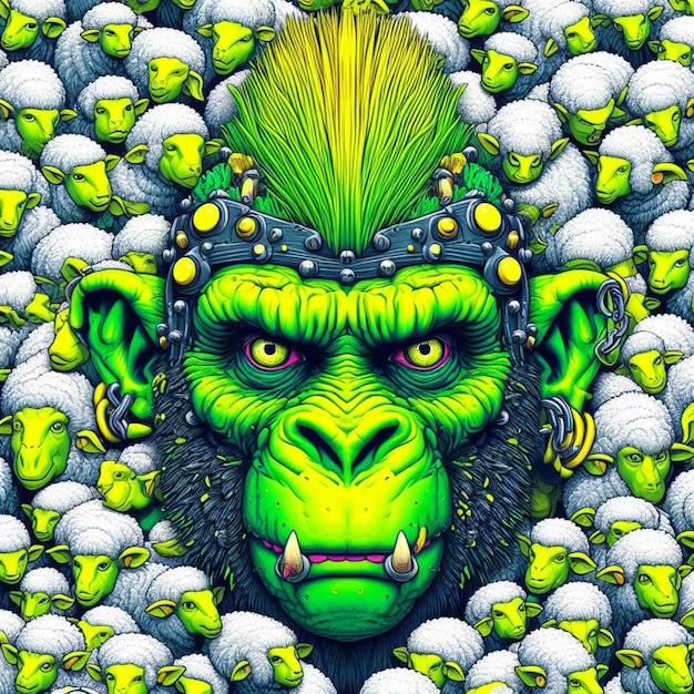 monster ilustration gamer avatar gorilla icon animal humanoid ape illustration monkey art