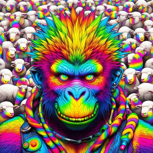 monster ilustration gamer avatar gorilla icon animal humanoid ape illustration monkey art