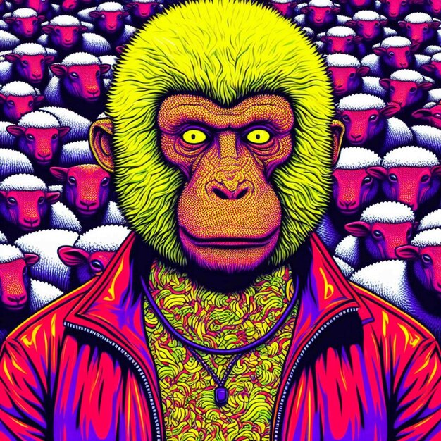 monster ilustration gamer avatar gorilla icon animal humanoid ape illustration monkey art