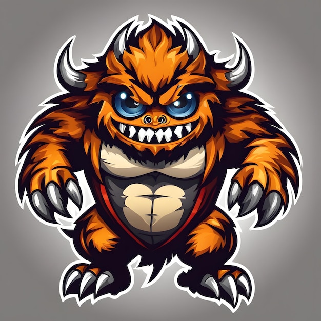 Photo monster mascot logo monster esports logo monster logo design monster gaming logo ai generative