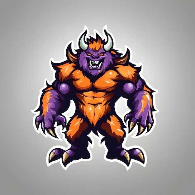 Photo monster mascot logo monster esports logo monster logo design monster gaming logo ai generative