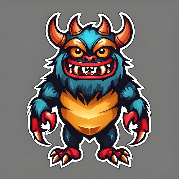 Monster Mascot Logo Monster Esports logo Monster Logo Design Monster Gaming Logo AI Generative