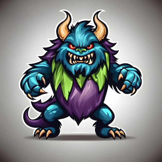 Photo monster mascot logo monster esports logo monster logo design monster gaming logo ai generative