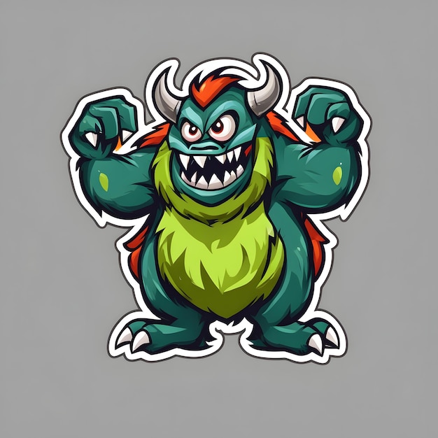 Photo monster mascot logo monster esports logo monster logo design monster gaming logo ai generative