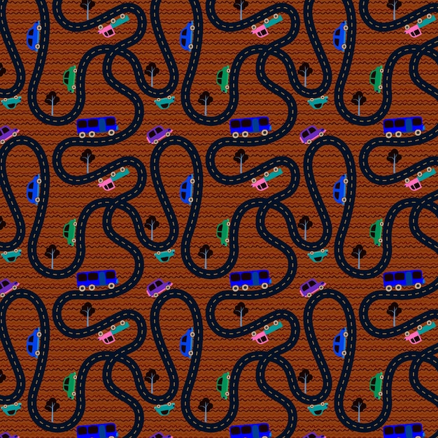 Monster truck cars seamless pattern