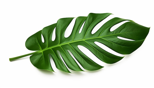 Monstera Leaf Elevation Side View