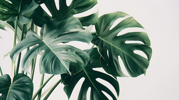 Monstera Leaves Lush Verdant and Visually Captivating Masterful Arrangement of Tropical Leaves