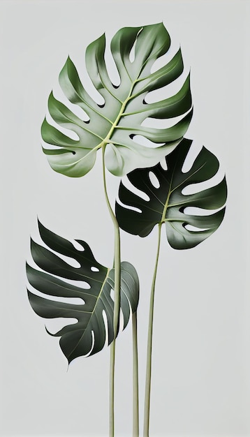 monstera palm leaf