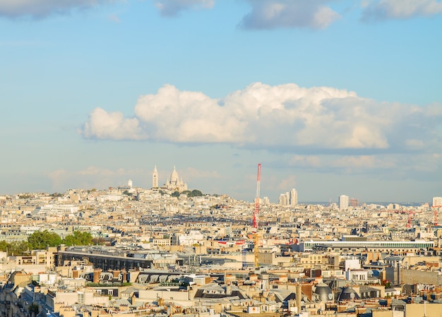 Mont Matre hill and  Paris skyline , France