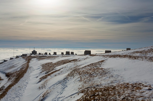 Monte grappa war memorial winter view Italy