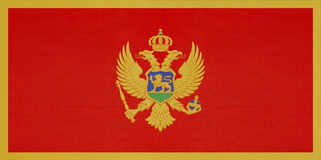 Montenegro national fabric flag