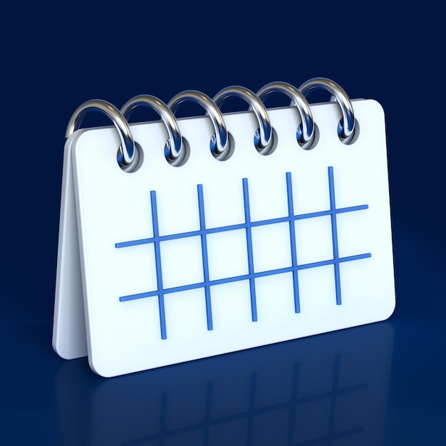 Monthly Calendar Plan Icon Logo 3d Illustration