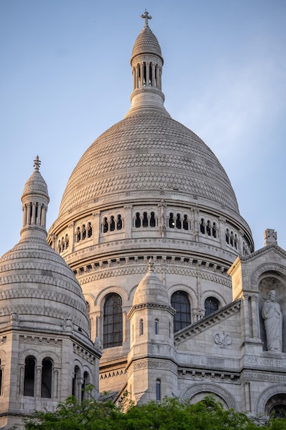 Montmartre basilica in Paris Daylight shot