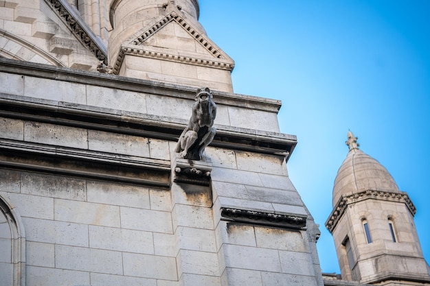 Montmartre basilica in Paris Daylight shot