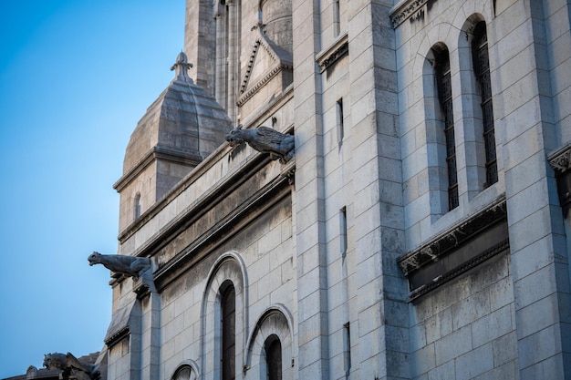 Montmartre basilica in Paris Daylight shot